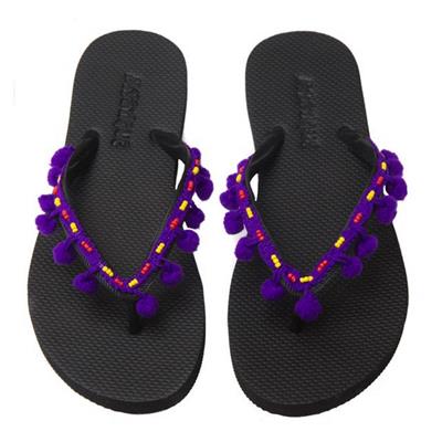 FLIPFLOP POMPONS VIOLET