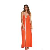 ROBE LONGUE PIMA ORANGE VIF