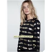 SWEAT-SHIRT BAT ALL OVER GOLD-ZOE KARSSEN